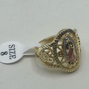 Gold plated Religious Women's Ring size 8